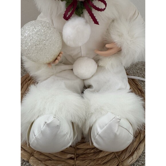 ANIMATED CHRISTMAS ESKIMO / TELCO MOTION-ette / VINTAGE 1995 Holiday Doll - Picture 3 of 4